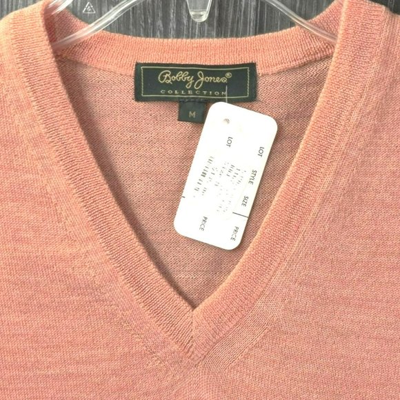 NWT Bobby Jones Collection Size M 100% Extra Fine Merino Wool Golf Sweater Vest - Picture 3 of 11